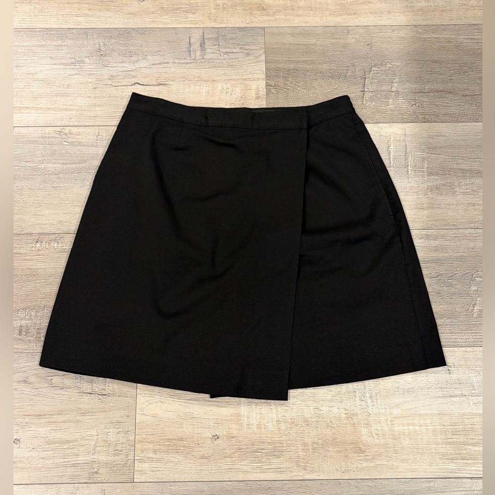Nicole Miller Black Skort Leopard Lined Tailored Mini Skirt Size 8🖤 - Picture 2 of 7